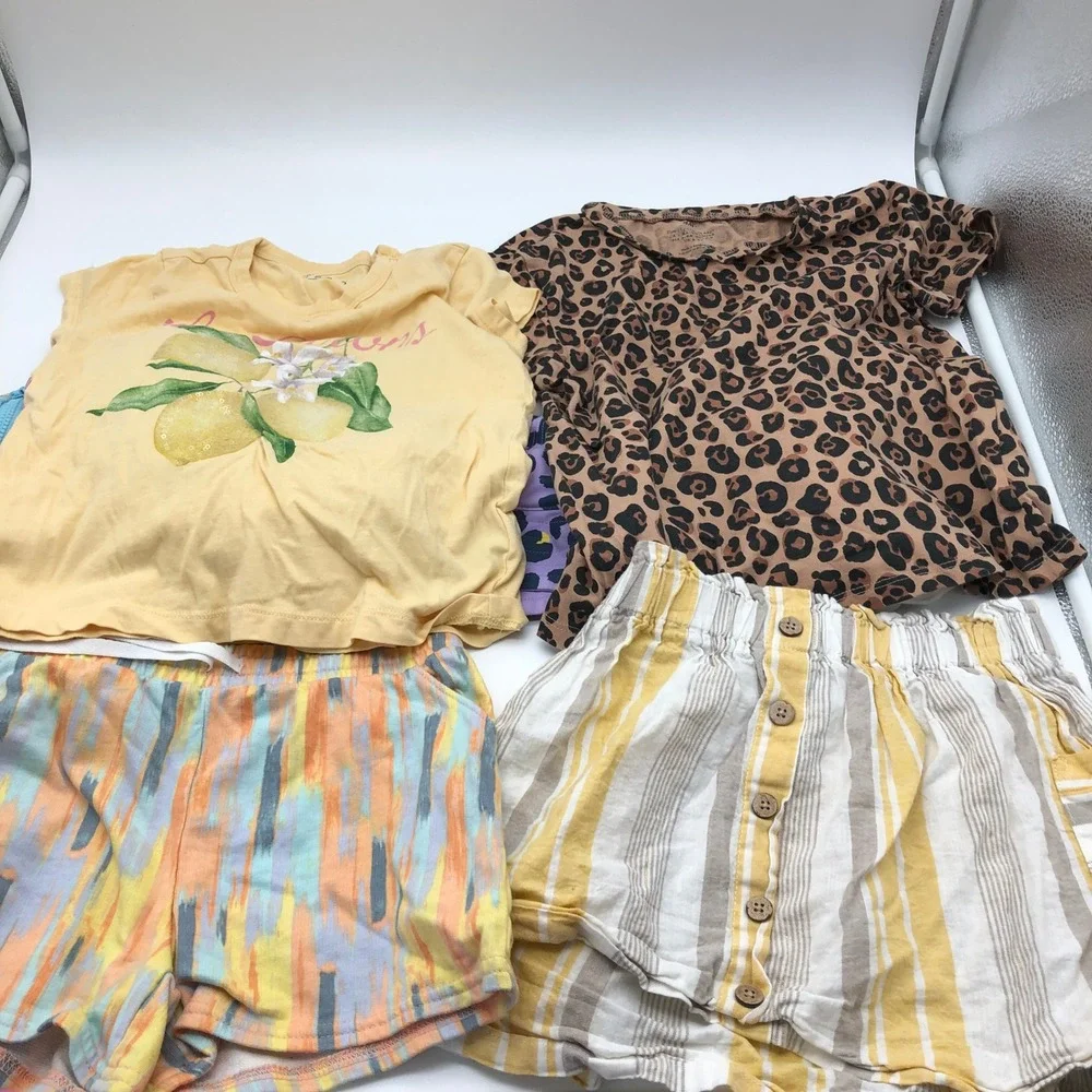 Girls 6X/6-7 Spring Summer Clothing BUNDLE Lot Short Sleeve Tops Bottoms